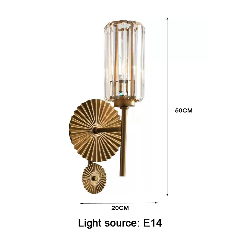 الفرنسية الكلاسيكية الكريستال الجدار مصباح البلاد الأمريكي الحديد الفن ضوء غرفة نوم فاخرة غرفة المعيشة الممر السرير الكريستال الجدار مصباح