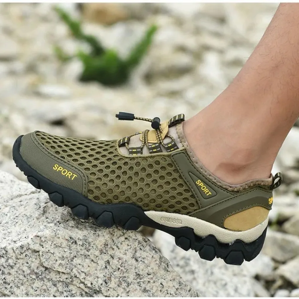 

2025 Men's casual tennis sneakers non-slip hiking Summer fashion breathable mesh shoes