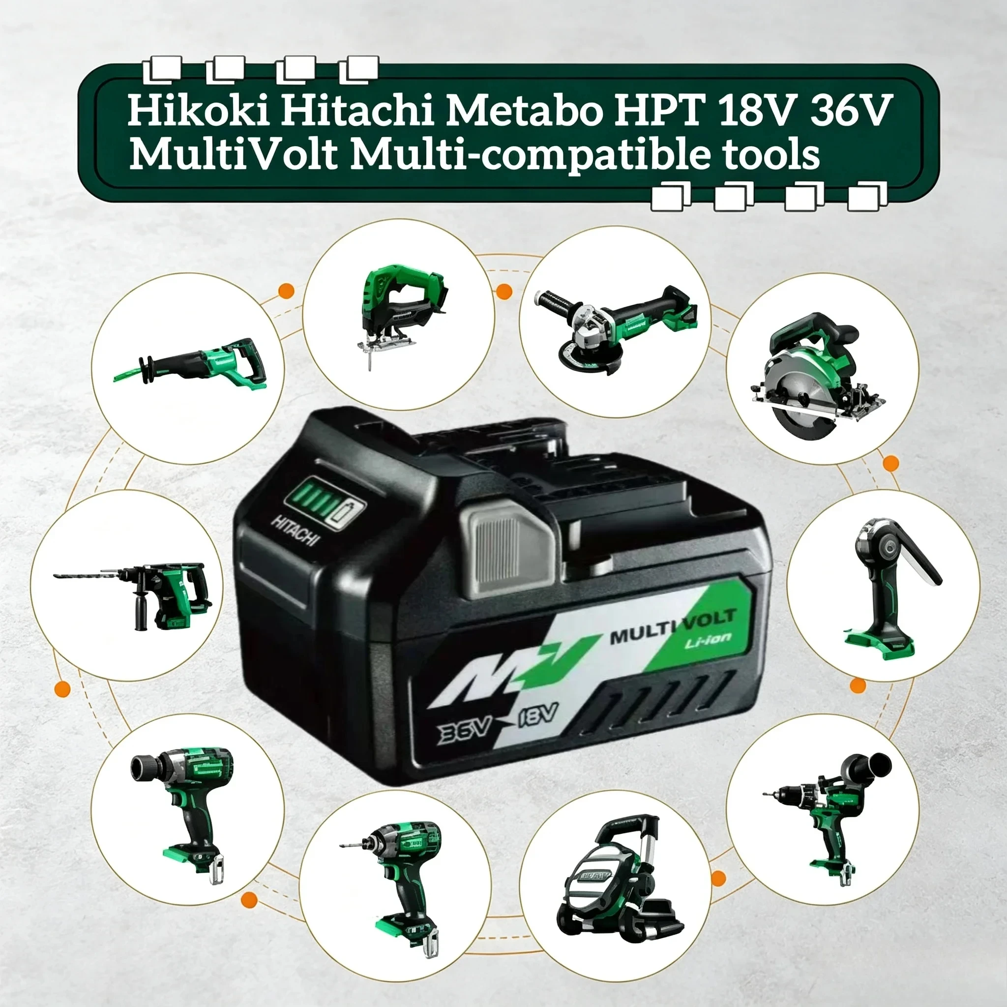 Hitachi HiKOKI Genuine OEM 18V/36V 8.0Ah 5.0Ah Battery BSL3640MVT BSL36B18 BSL1860 BSL1840 EBM1830 for Impact Driver Grinder