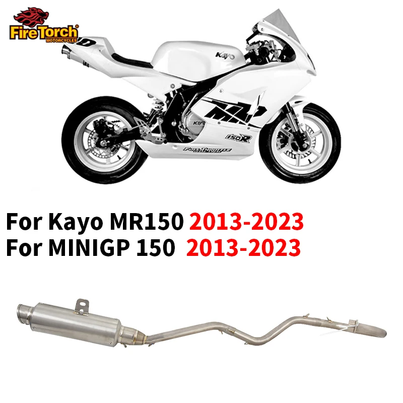 Slip For Kayo MR 150 For MINIGP 150 2013 - 2023 Motorcycle Titanium alloy Full System Exhaust Under the seat Muffler Espace Moto