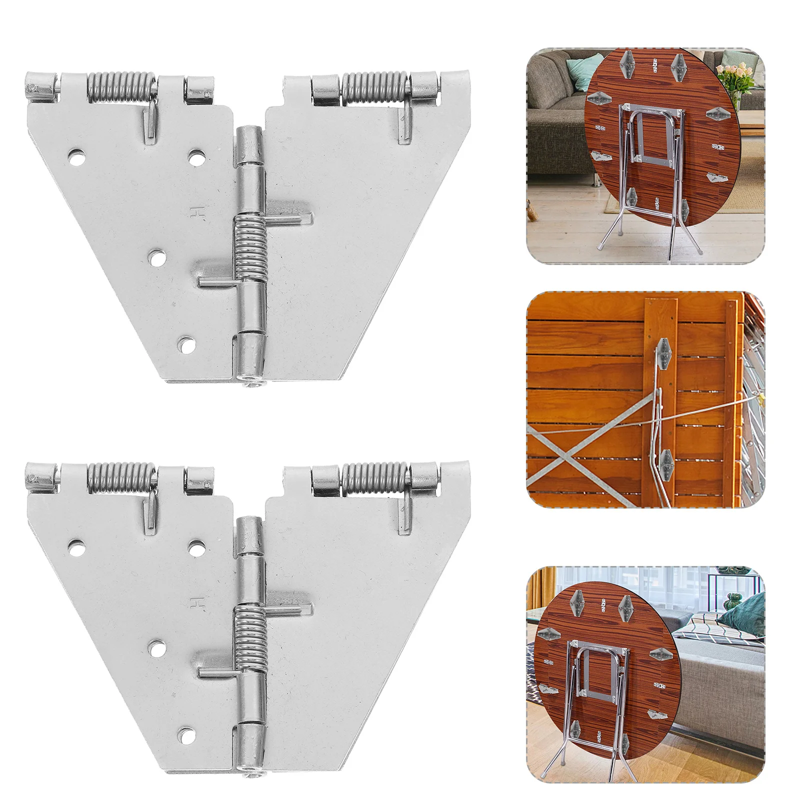 

1 set 1 Set Stainless Steel Hinges For Dining Durable Folding Table Smooth Heavy Duty Furniture Replacement Small Cabinet Hinges