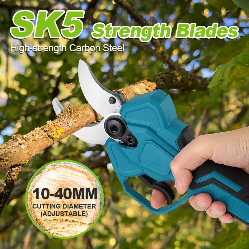 Factory Price 40mm Telescopic Electric Pruner Fruit Picker Wood Electric Scissors Power Pruners Garden Scissors Pruner