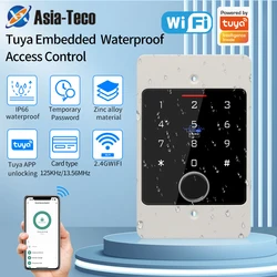 Waterproof Metal Intelligent Access Control Keyboard RFID Controller Embedded Biometric Access Control Support Tuya App