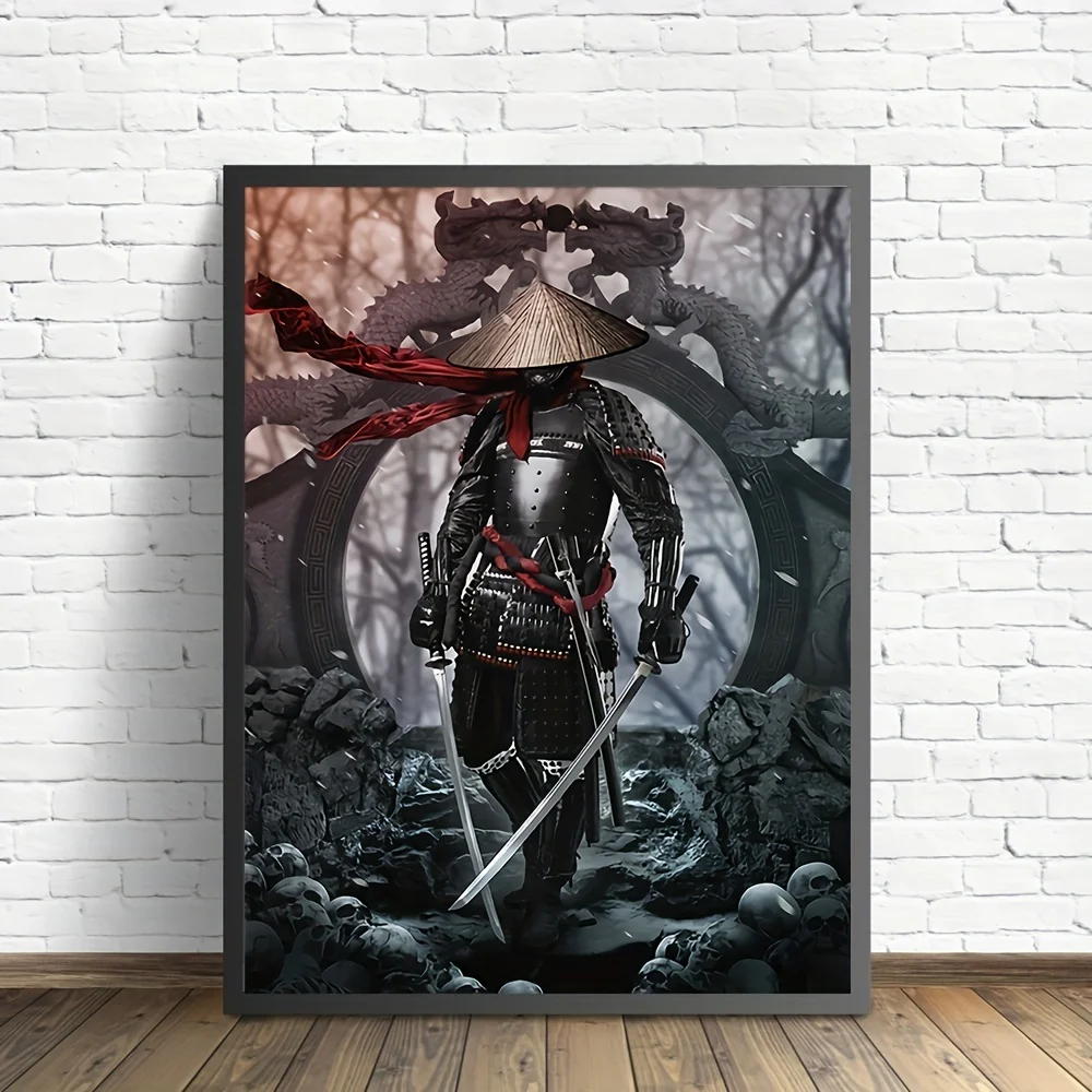 Japanese Samurai Wall Poster Canvas Painting Japanese Sword Samurai Poster Picture Canvas Painting Modern Living Room Decoration