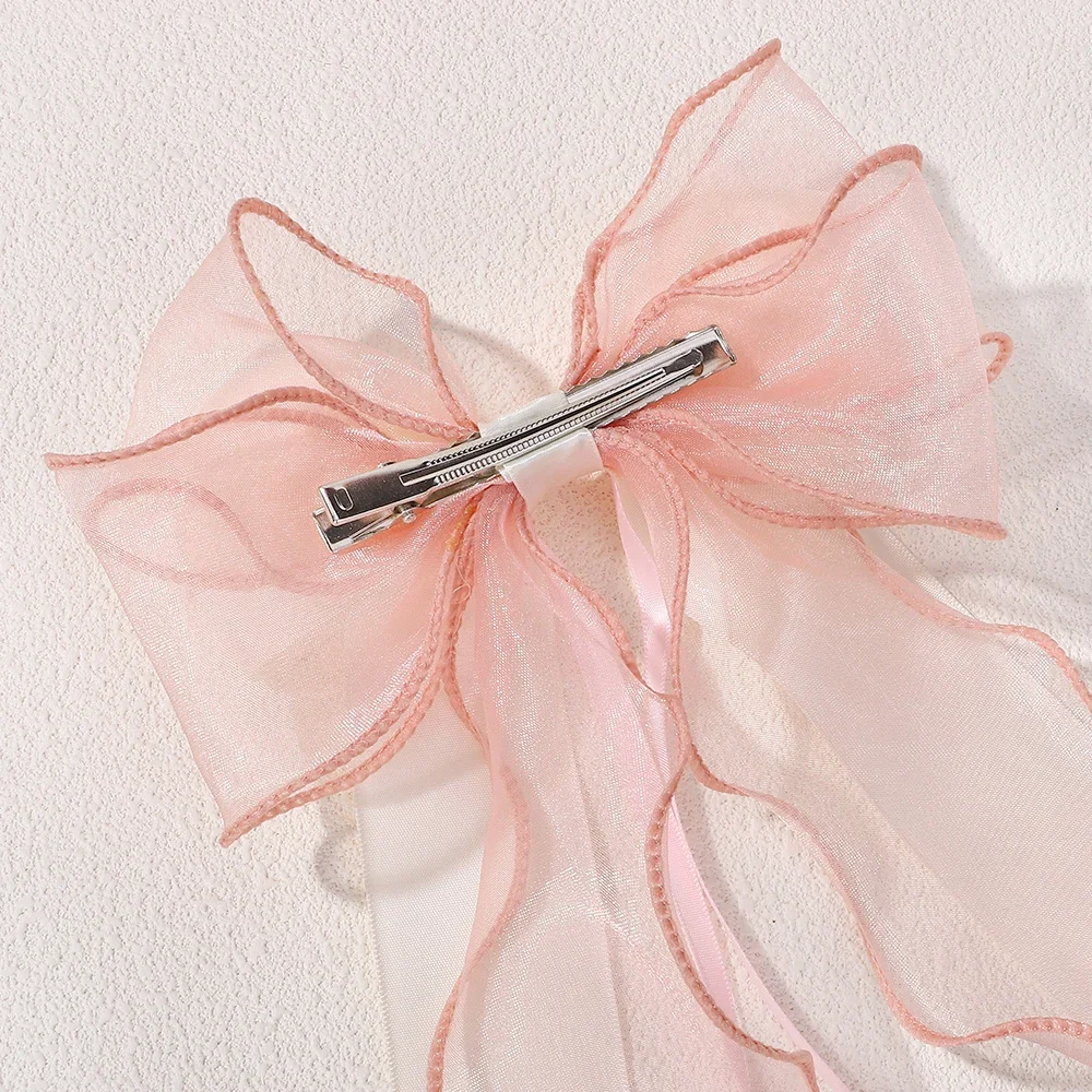Eleganckie damskie spinki do włosów z koronką i kokardą, jednolite satynowe spinki z kokardką, koreańskie wsuwki dla dziewczynek, ozdoby do włosów na imprezę, akcesoria do włosów.