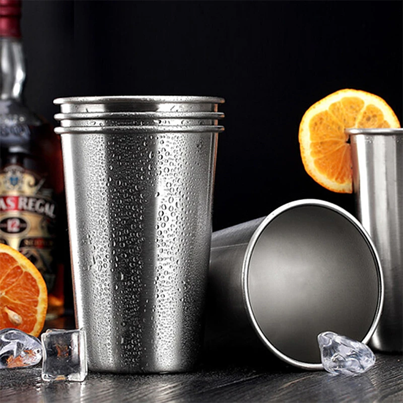 1Pc Hot 304 Stainless Steel Mug for Beer Household Office Bar Water Milk Cups Coffee Tea Tumbler Kitchen Drinkware Drinks