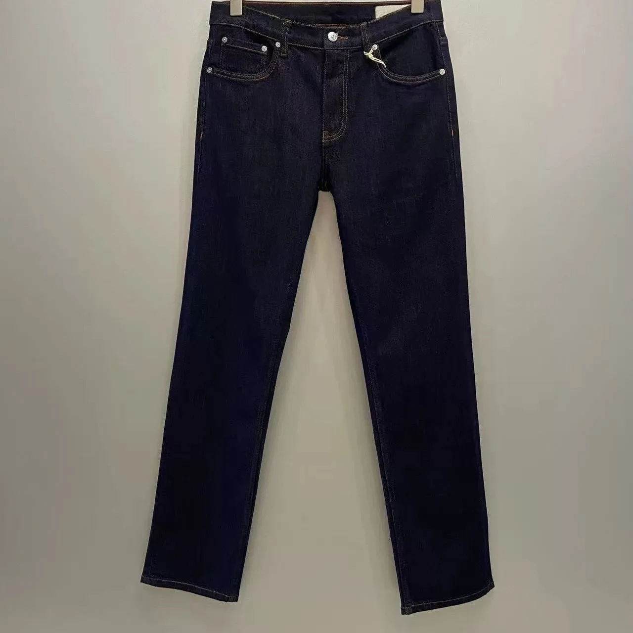 Italian old money BC gentleman denim straight solid color slim-fitting small-footed jeans