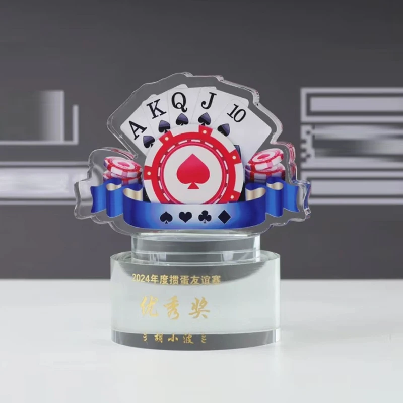 customized-creative-poker-series-trophy-competitions-rewards-honors-souvenirs-home-decor-laser-sandblasting-crystal-medal-1pc