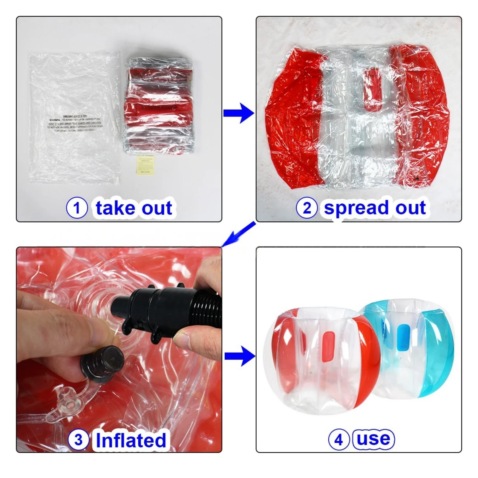 Pelota inflable para adultos y niños, pelota táctil de hierba al aire libre, cuerpo de PVC duradero, pelota de rebote de burbujas, divertido juguete de pelota amortiguadora sumo