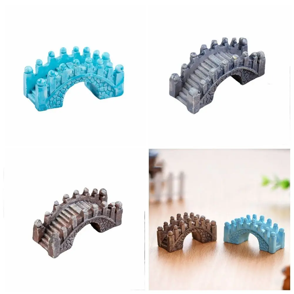 Retro Micro-landscape Resin Bridge Miniatures Small Bridge Resin Craft Jiangnan Small Bridge Court
