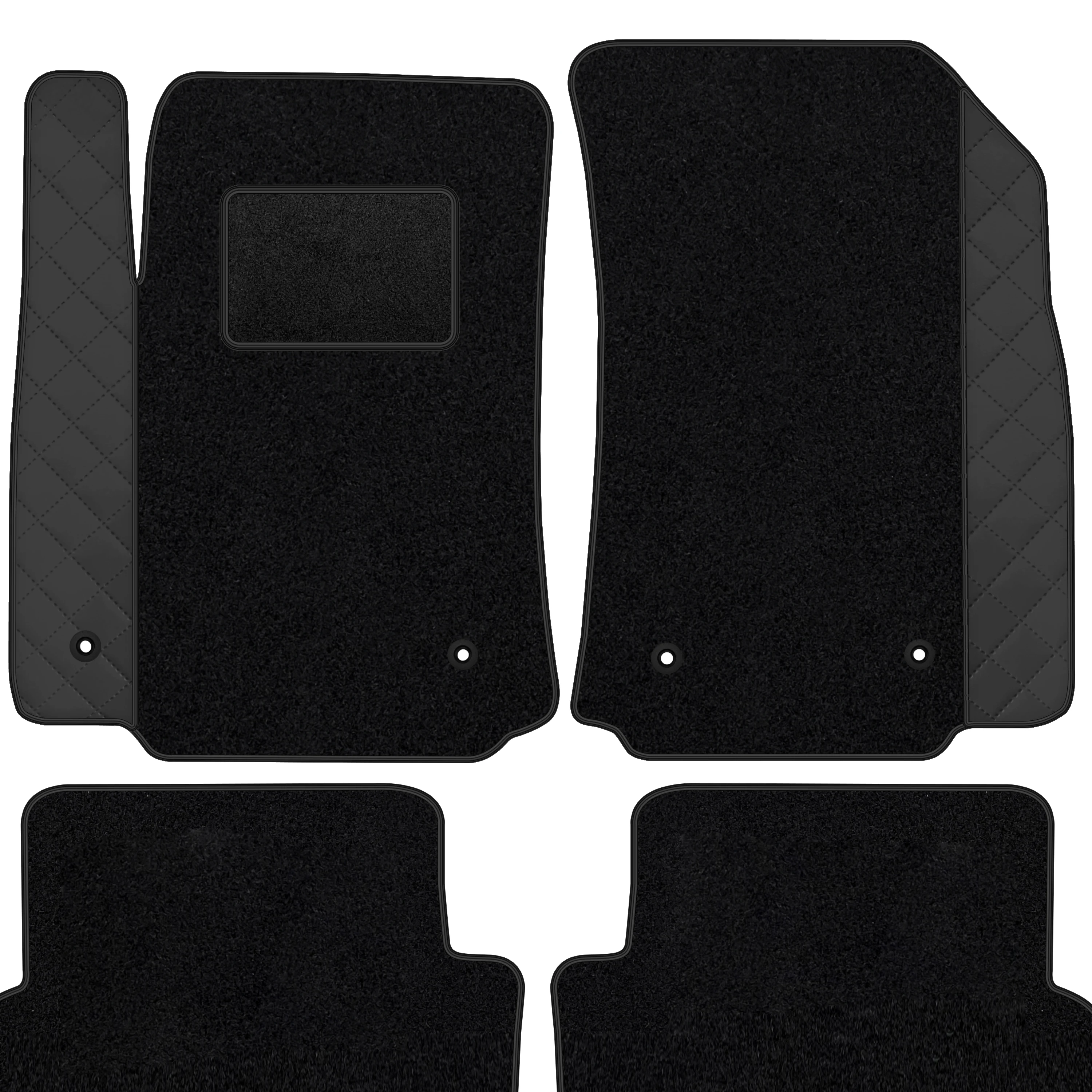Set vloermatten van velours met eco-leer voor Ram 1500 2500 3500 5m 2010-