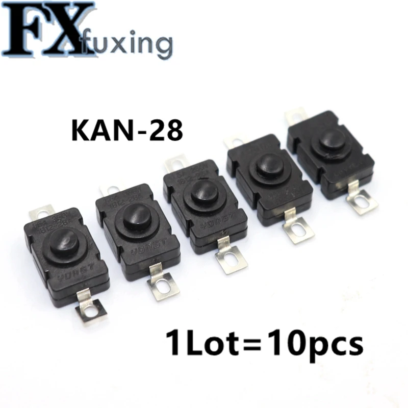 10pcs KAN-28 1.5A250V Flashlight Switches Self Locking SMD Type 18 x 12mm Push Button Switches 1812-28A Push Button Switch 18*12