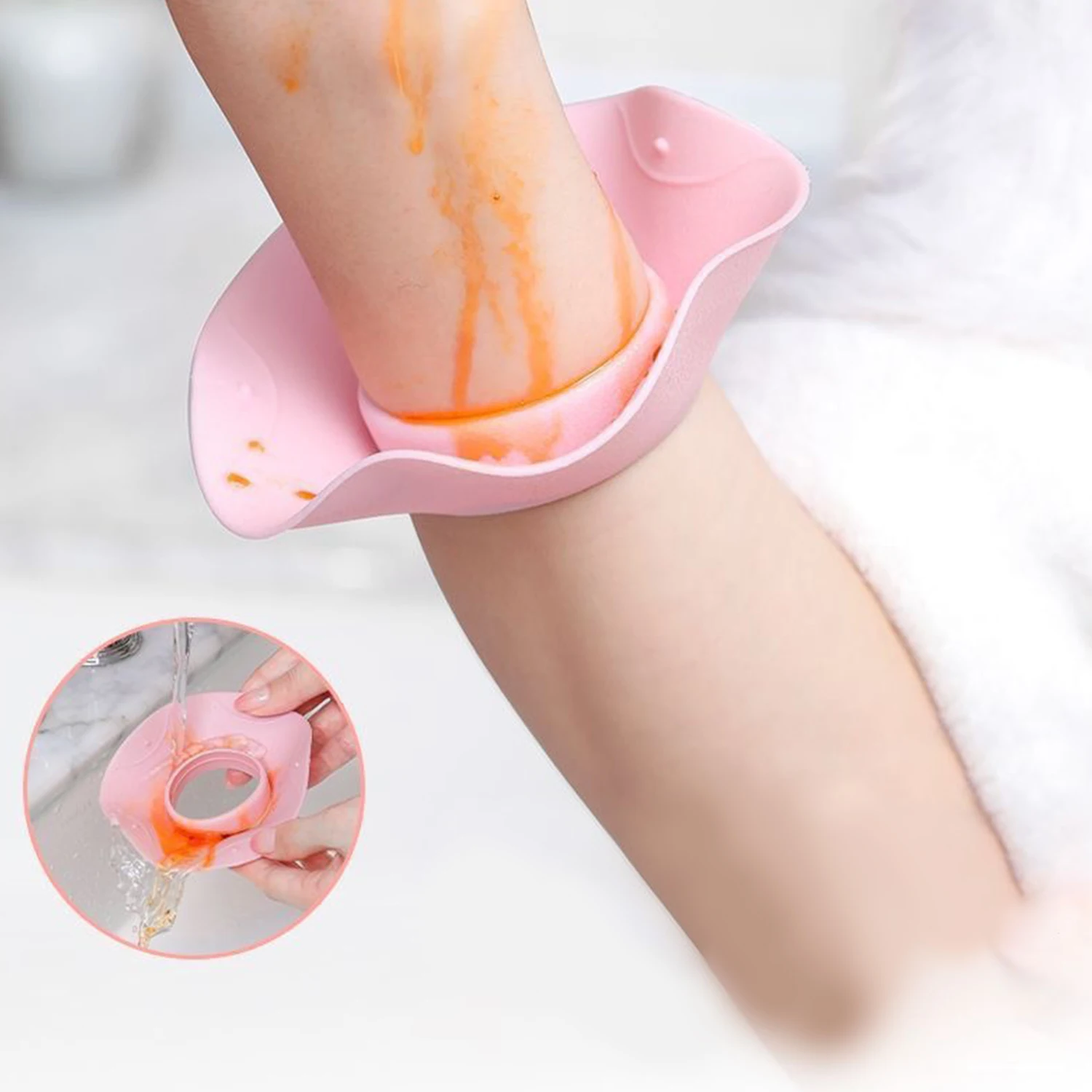 1 Pair Washing Face Spa Wrist Watch Band Flower Shape Silicone Solid Color Waterproof Hair Accessories Headwrap Handmade Makeup