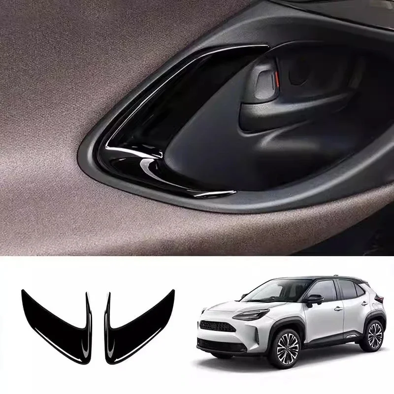 For Toyota Yaris Cross Door Frame Panel Interior Modification Decoration Bright Frame Patch Inner Door Bowl Decoration Supplies