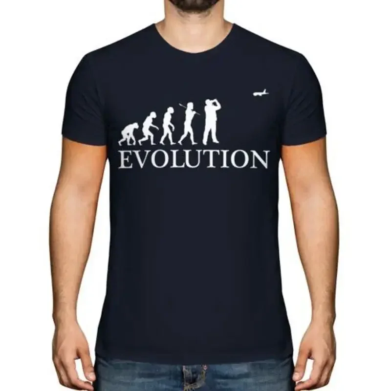 PLANE SPOTTER EVOLUTION MENS T-SHIRT TEE TOP GIFT SPOTTING GIFT S