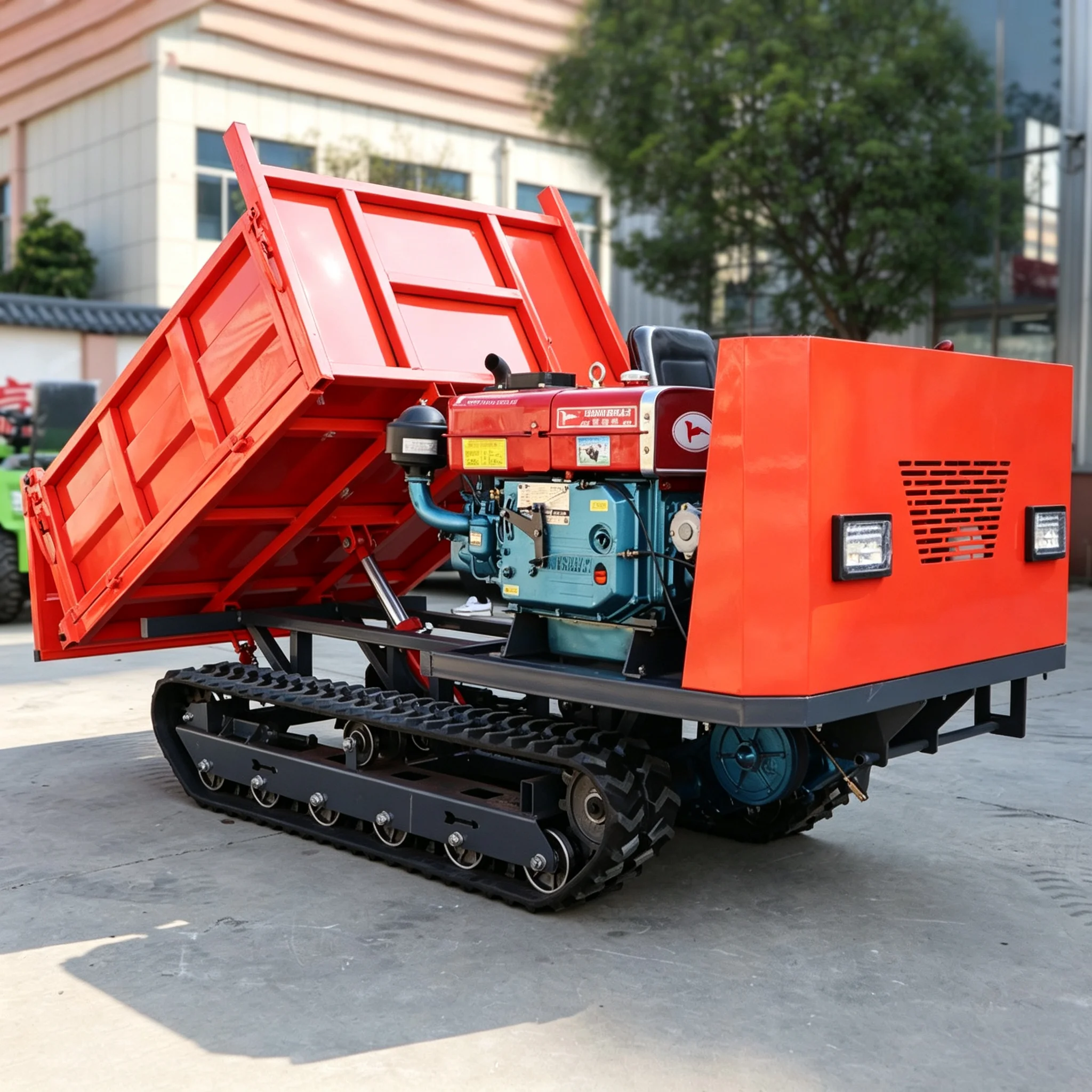 Customized Reliable 2 Ton Tracked Dumper Crawler Transporter Self Dumping Hydraulic Unloading Machine CE EPA Certified