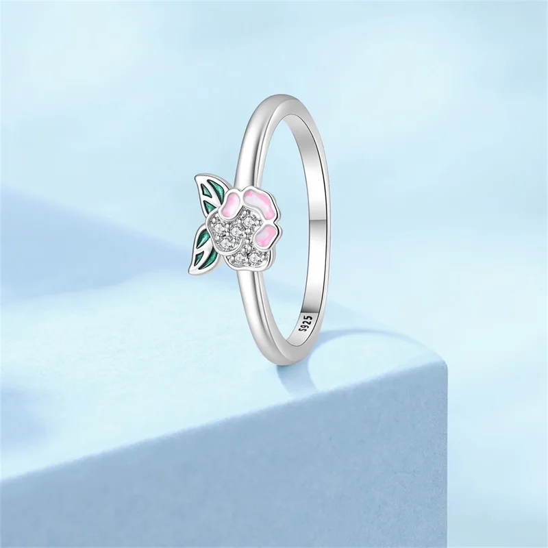 

Hot Sales 925 Sterling Silver Pastel Iris Ring Classic Popular Original For Women Girls Fine Birthday Anniversary Jewelry Gifts