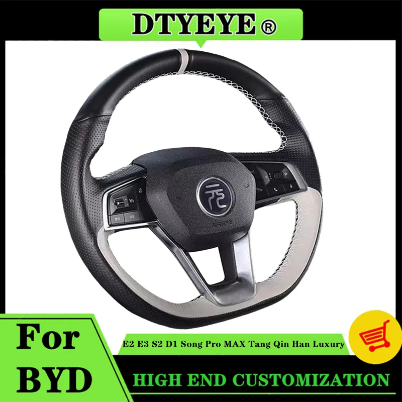 

DIY Car Steering Wheel Cover For BYD E2 E3 S2 D1 Song Pro MAX Tang Qin Han Luxury Customize Car Accessories Steering Wheel Braid