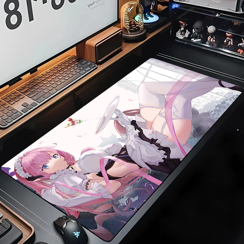 Large scale Games Honkai Impact 3 Xxl Anime Girl Mousepad Keyboard Accessory Rubber Non-slip Kawaii Mouse Pad HD Customized Mat