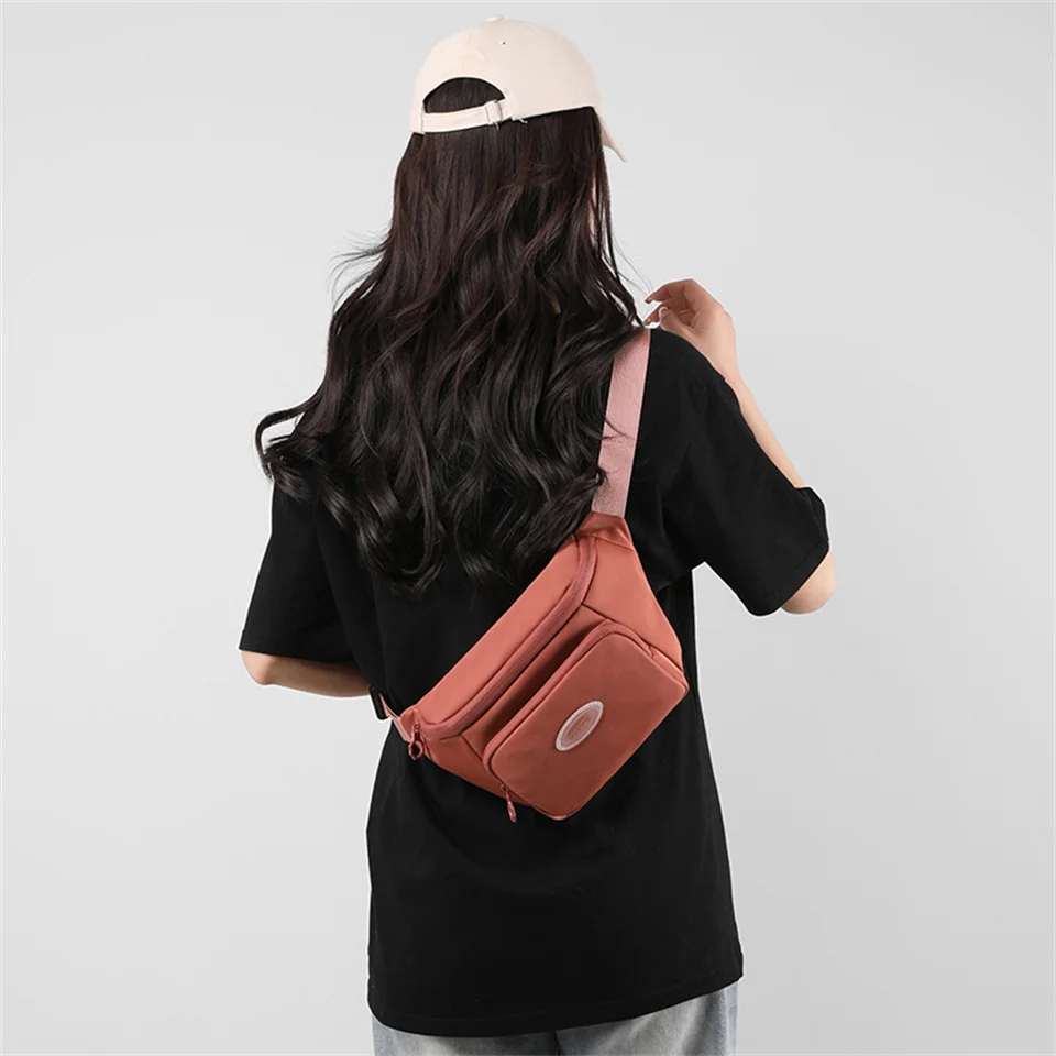 Women Waist Packs Pocket Casual Travel Belt Bag Women Fashion Waterproof Nylon Chest Bum Sling Bag