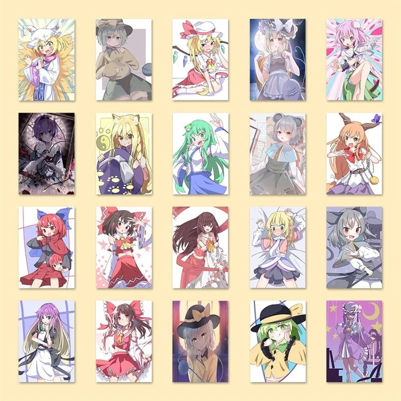 Touhou Project struction o-Autocollants à motif de dessin animé, illustration artistique, décalcomanies graffiti bricolage, Reimu, Cowno, Yuyuko, Koishi, Satori, 100 pièces