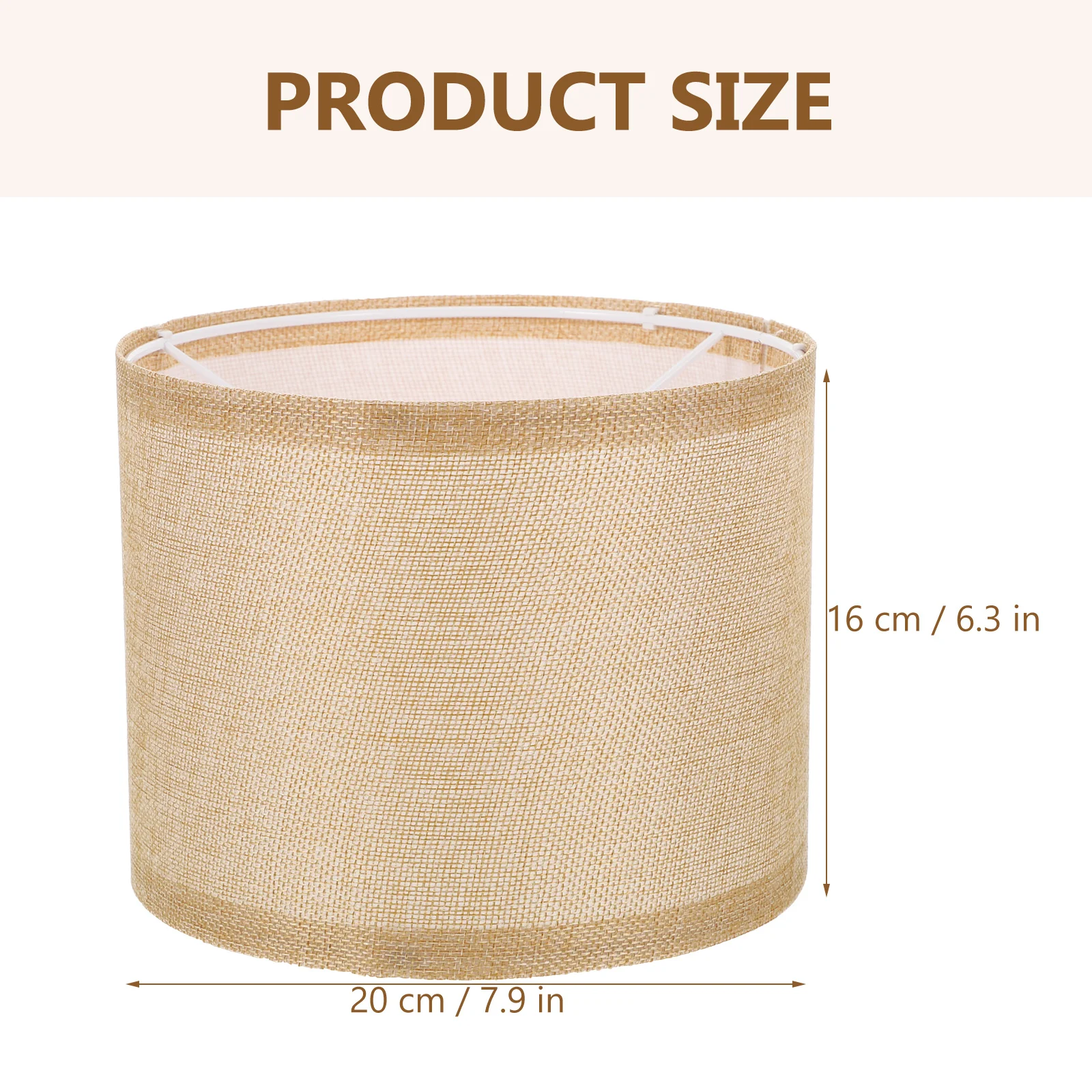 

Sconce Lights Round Straight Lampshade Linen Household Natural Indoor Desk Lampshades for Table Child