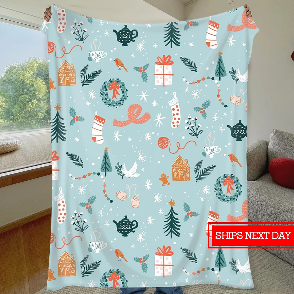 Children's blanket cartoon flannel blanket adult and children's Mother's Day blanket fun soft and comfortable blanket