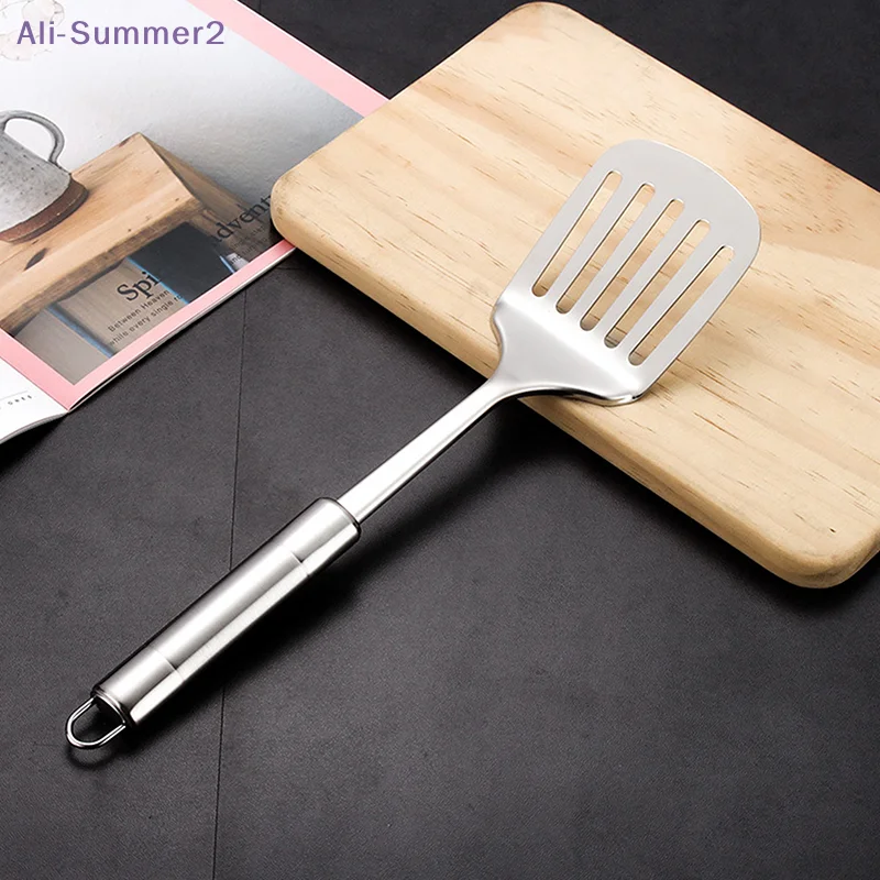{Summer2} Stainless Steel Slotted Turner Kitchen Cooking Spatula Saute Steak Burger Butter Tool Kitchen Utensils Cookware