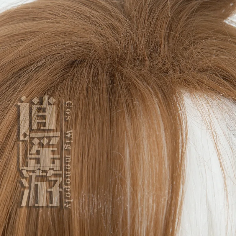 Genshin Impact Miss Hina Cosplay peluca Gorou género Swap Ears Inazuma pelo largo regalo de Halloween