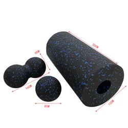 Yoga Coluna Yoga Roller, Conjunto de bolas Fitness Massage, Pilates Muscle Stretching Exercício, Espuma de alta densidade EPP