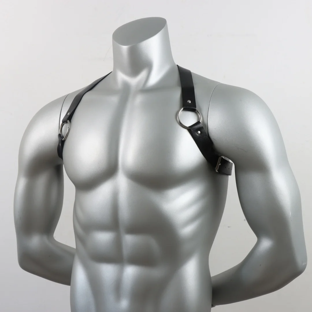 الرجال تسخير حزام زي بو الجلود الجسم الصدر للرجال مثير الشرير الجسم تسخير حزام قابل للتعديل مشبك الملابس ملهى ليلي تأثيري #3