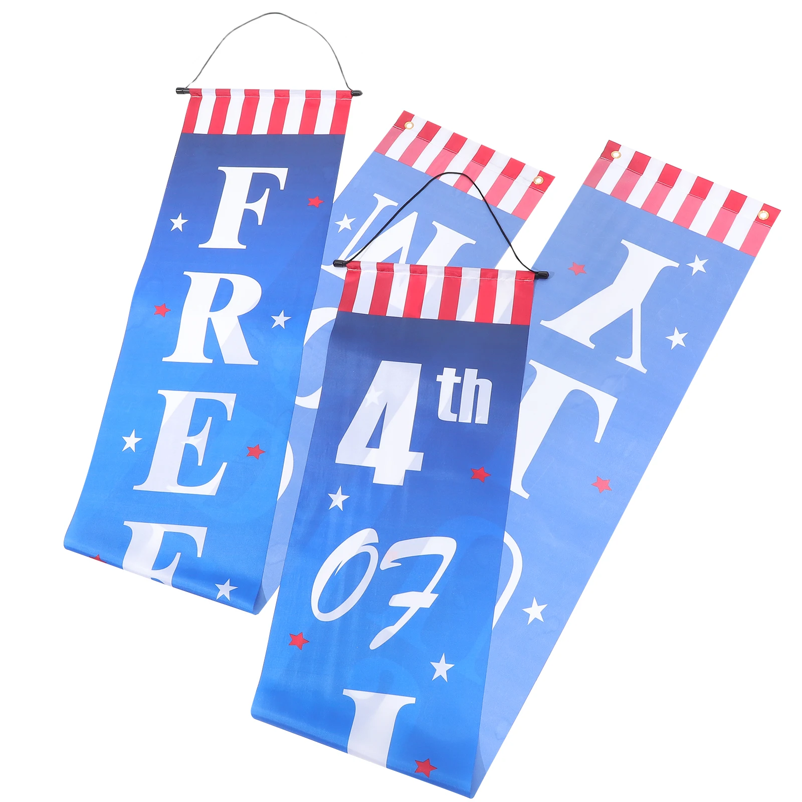

4th Of July Hanging Sign Party Decoration Door Curtains Patriotic Porch Banner Independence Day Door Banner Decoration American