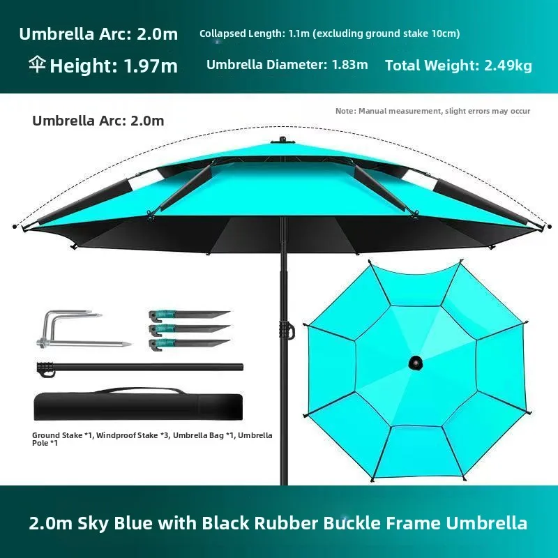 

Outdoor Fishing Umbrella Rain Umbrella Sun Protection Beach Shade Umbrella Large Fishing Umbrella New 2026 Stall Stall Selling