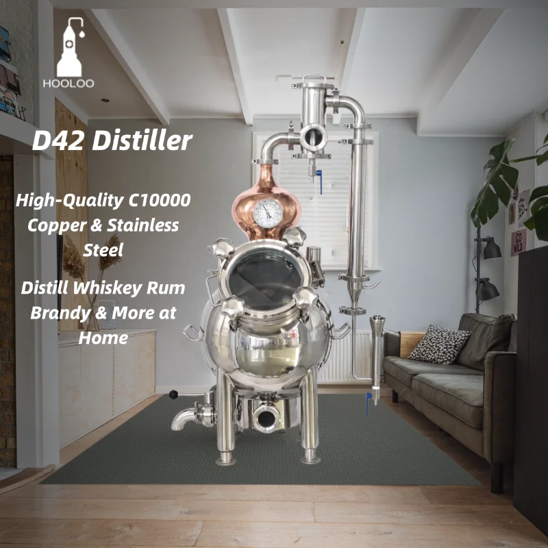 HOOLOO D42 معدات تقطير الكحول لتصحيح المنزل جهاز تقطير الأقمار جهاز تخمير الويسكي براندي لا يزال #1
