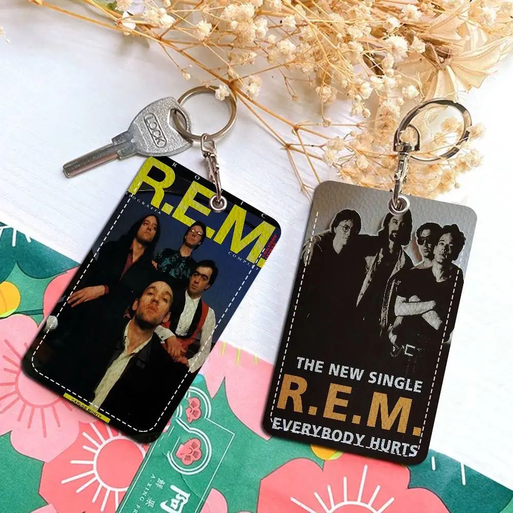 الكلاسيكية R-REM الفرقة 1 قطعة INS الإبداعية الكرتون طالب الحرم الجامعي حامل بطاقة لبطاقة وجبة ، بطاقة الحافلة ، بطاقة العمل ، الخ