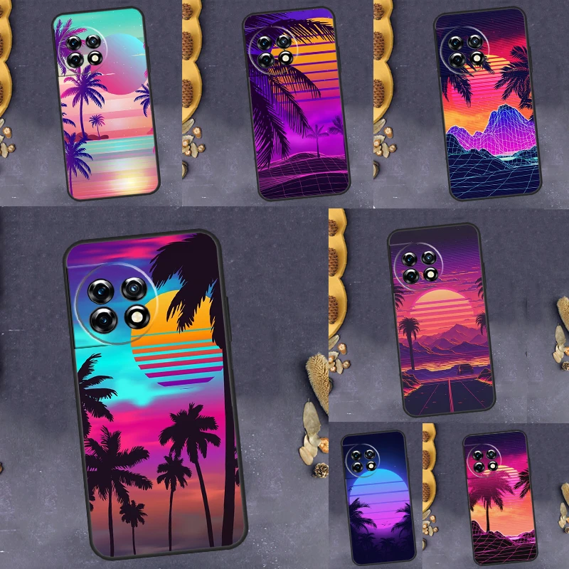 Hot Synthwave Retro 80s Neon Case For OnePlus Nord N10 N20 Nord 2 2T CE 3 Lite Ace 8T 9R 10R 10T 8 9 10 Pro 11 Cover