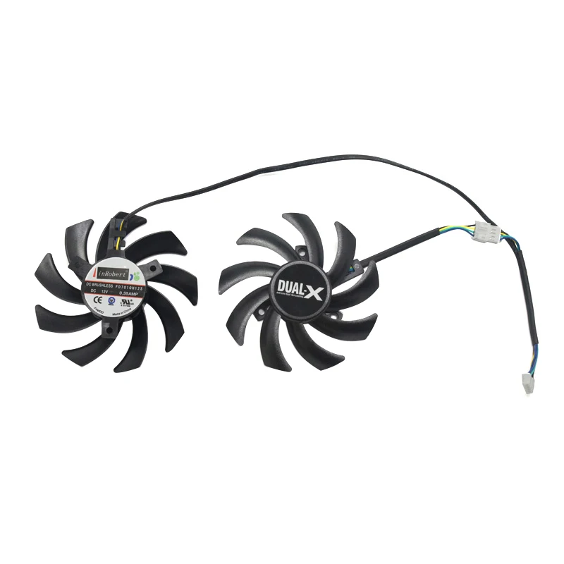 2PCS/lot 85mm FD7010H12S Dual Cooler Fan Replace For Sapphire R9 270 280X HD7870 HD7950 HD7850 HD6850 Graphics Card Cooling Fans