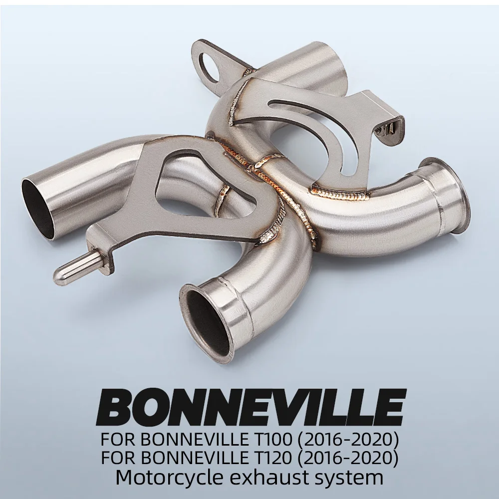 

For BONNEVILLE T100 2016-2020 BONNEVILLE T120 2016-2020 Motorcycle Exhaust Muffler Link Pipe