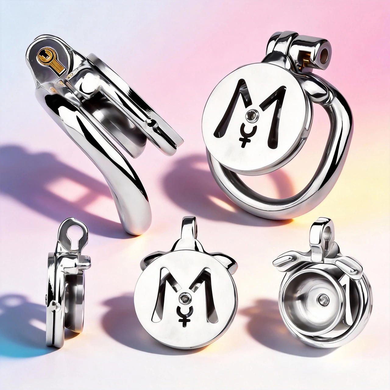 FRRK Crossdressing Sex Tools Cock Cage Flat Male Chastiy Belt пояс верности Hemispherecial Urethral Chastity Locks