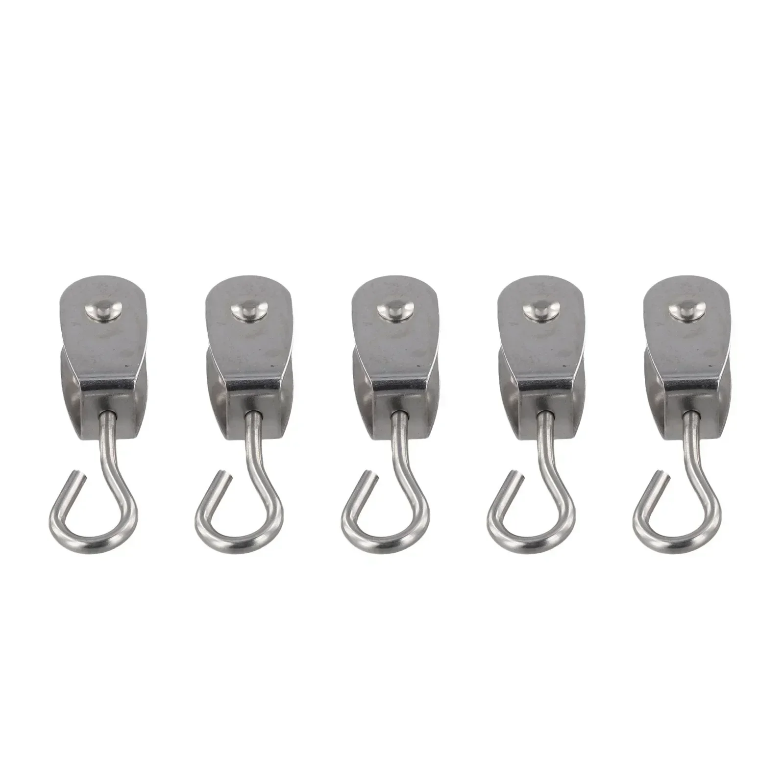 10 Packs Pulley 360 Swivel Pulley Lifting Heavy Objects As Shown 360 Degree Swivel Stainless Steel Pulley 30kg Load Capacity