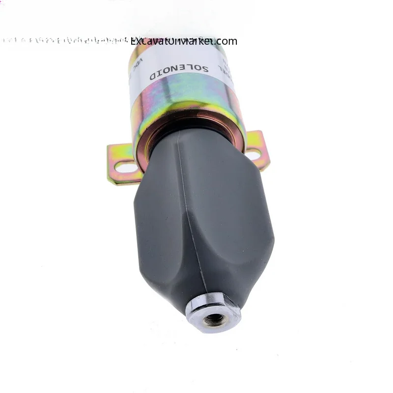 Excavator Parts Fuel Shutoff Solenoid 1751-12E7U1B1S5A Compatible for Cummins Caterpillar CAT Excavator E70B E320 Replacement