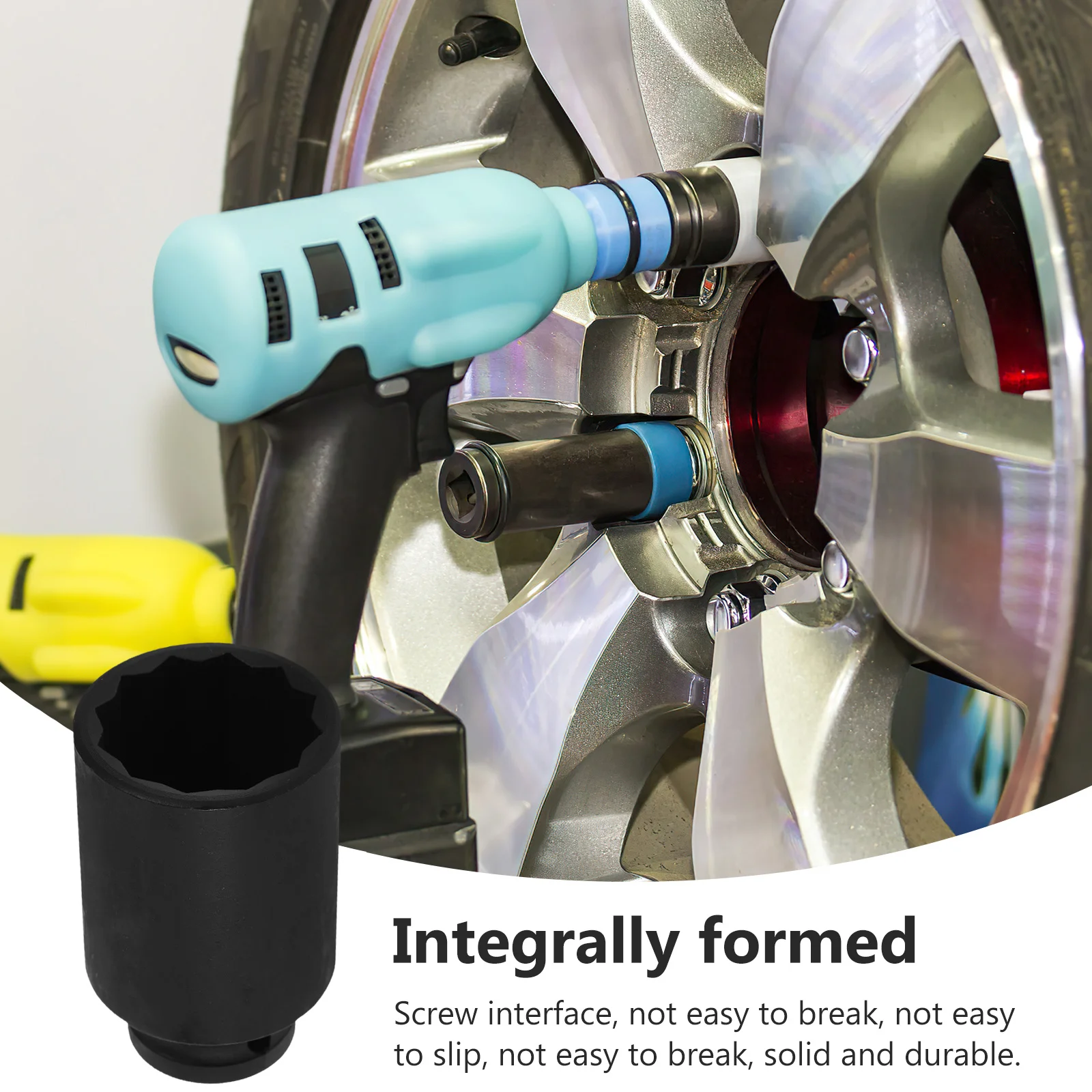 الصلب صعبة العروة الجوز المقبس 36 مللي متر مقبس التصادم كم واجهة المسمار لقفل العجلة العروة المحور الجوز تأثير مزيل