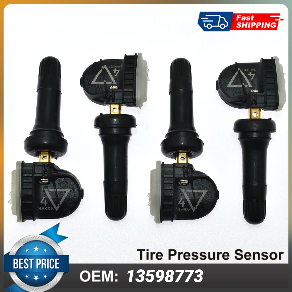 

4PCS 13598773 Car TPMS Sensor 433mhz For Buick Cadillac Chevrolet Opel VAUXHALL Auto Accessories