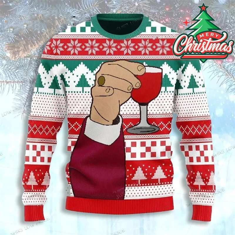 

Festive Ugly Christmas Sweater Long Sleeve, Funny Holiday Crewneck Pullover Gift for Men Women, Soft & Comfortable Xmas Party