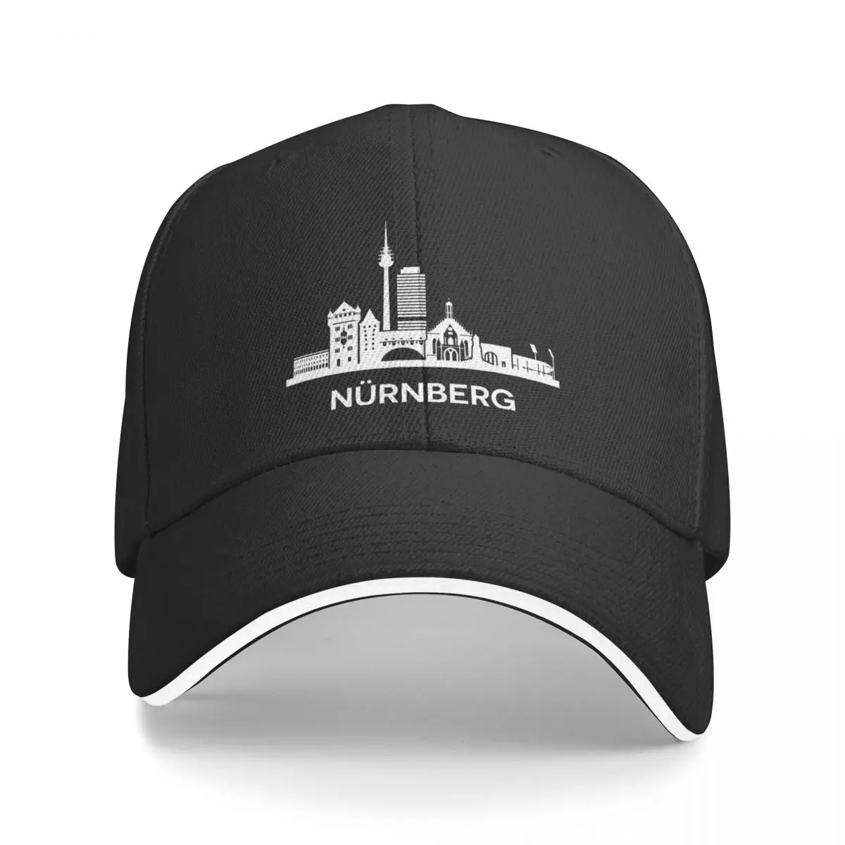 Nürnberg Skyline, white Baseball Cap Fishing cap Golf dad hat Baseball For Men Women's