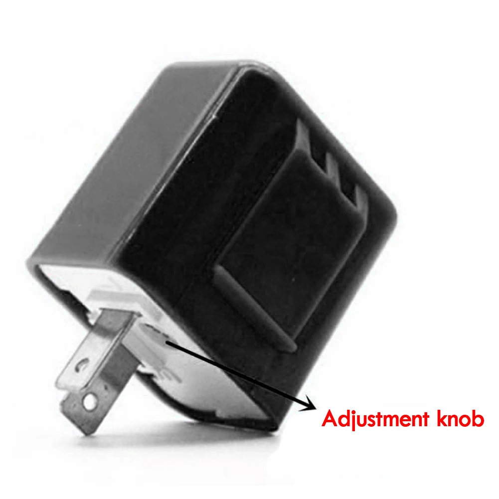 2-Pin Electronic LED Flasher Relay 2-Pin Flasher Relay Motorcycle Part 0.02A To 12A 12V 1pc ABS For Most Motorcycle/bike