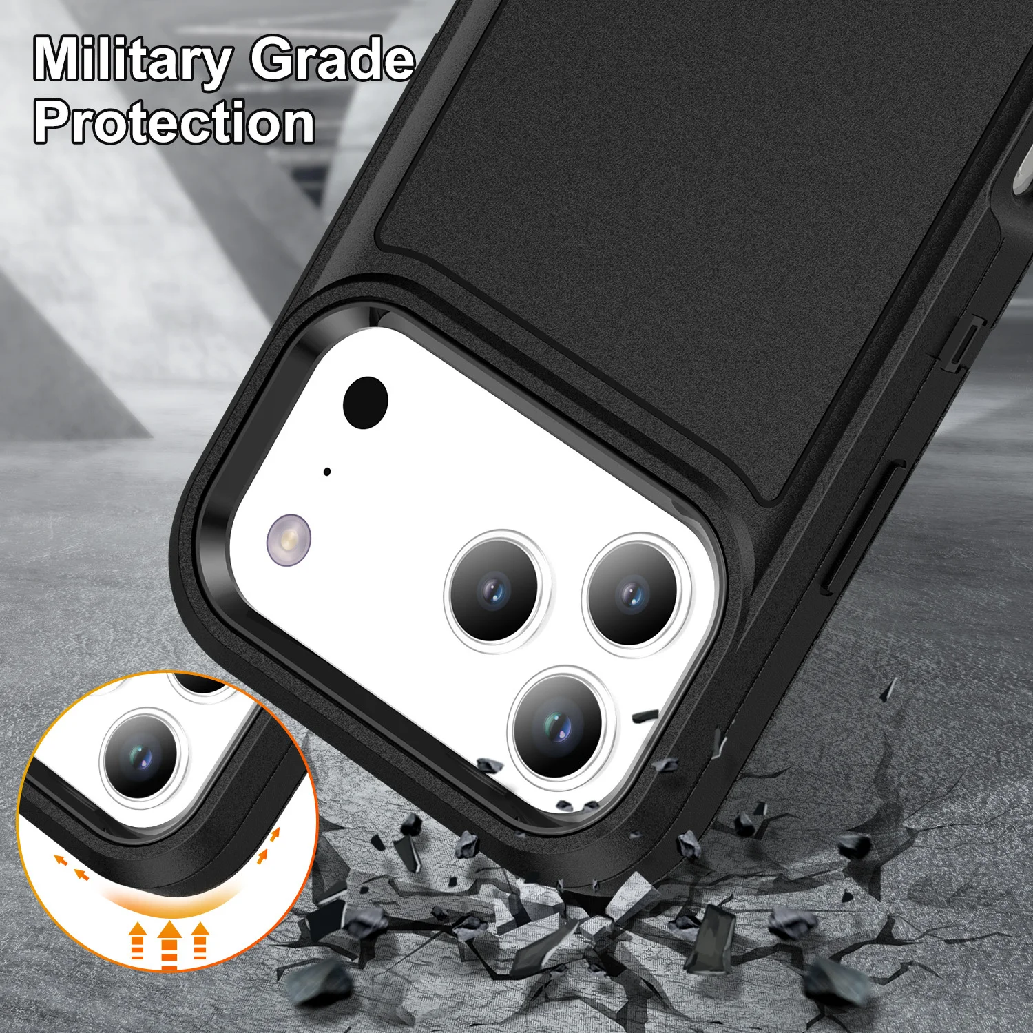 Etui na iPhone'a 17 16 15 14 13 12 11 Pro Max XS XR 8 Plus Wytrzymałe, odporne na wstrząsy, odporne na zarysowania, wytrzymałe, ochronne z pełnym pokryciem — zdjęcie 6