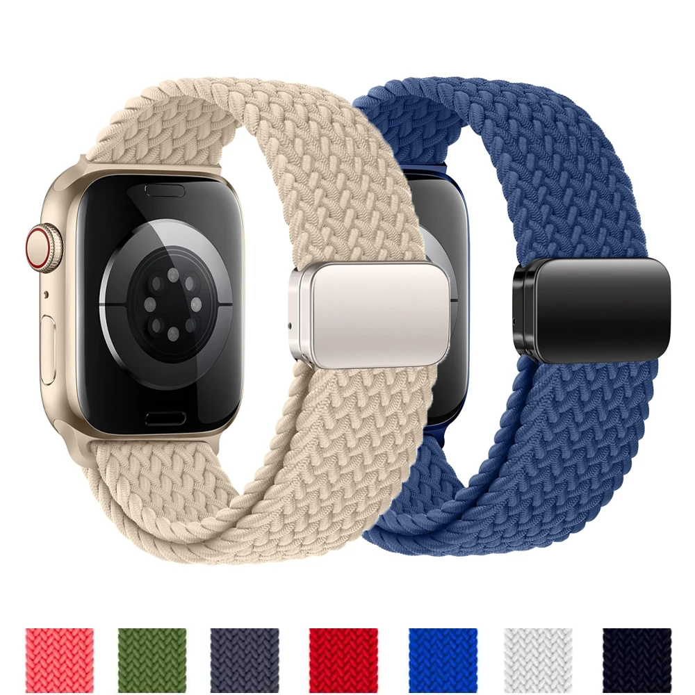 الأشرطة ل سوار ساعة يد آبل 46 مللي متر 45 مللي متر 44 مللي متر 42 مللي متر 49 مللي متر 41 40 مللي متر المغناطيسي مضفر كوريا سوار سلسلة 10 9 8 7 6 5 4 SE Ultra 2 #1