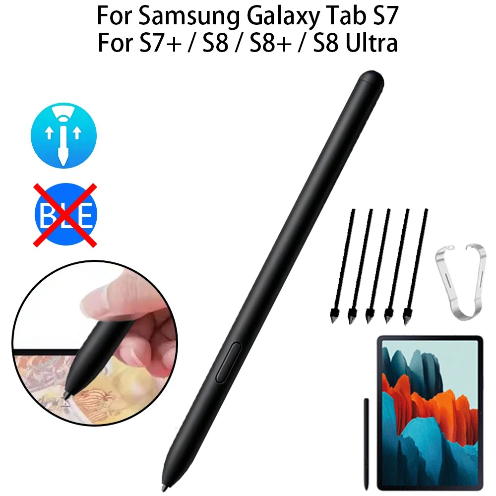 Replacement S Pen Non-Bluetooth Tablet Stylus Pen With 5 Replaceable Nibs For Samsung Galaxy Tab S7 S7+ S8 S8+ S8 Ultra