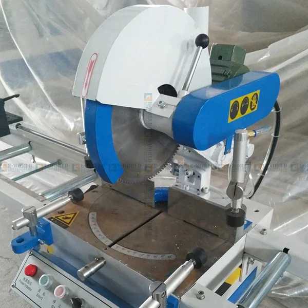 Factory Direct Sale 2 year Warranty Time  Aluminum PVC 2.2 kw Profile Single Head Cutting Saw Machine Window Door Machine 900 kg